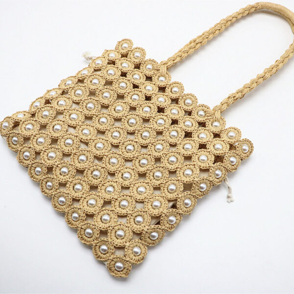 Woven Handbags Pearl Handbag - Image 5