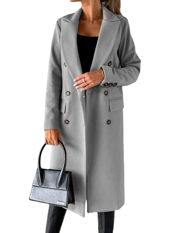 Long Sleeve Lapel Coat - Image 6