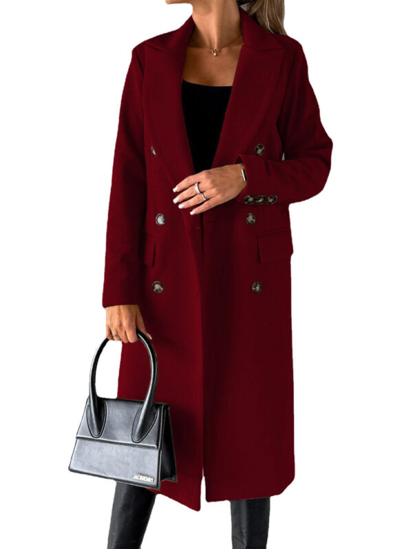 Long Sleeve Lapel Coat - Image 5