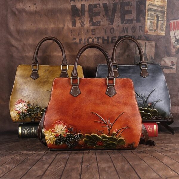 Cowhide Handbags Cross-Border Retro Ladies Handbags - Image 4