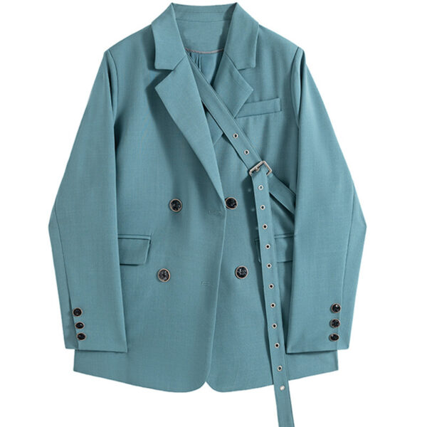 Design Niche Laced Blue Blazer Women - Image 5