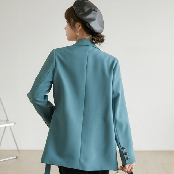 Design Niche Laced Blue Blazer Women - Image 2