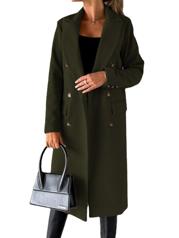 Long Sleeve Lapel Coat - Image 3