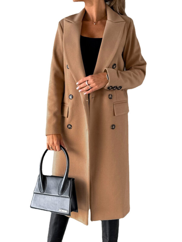 Long Sleeve Lapel Coat - Image 2