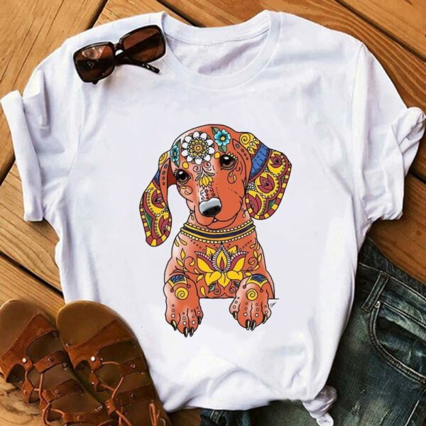 Puppy Print T-shirt For Women - Image 3