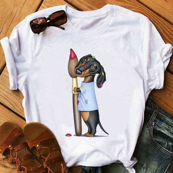 Puppy Print T-shirt For Women - Image 2