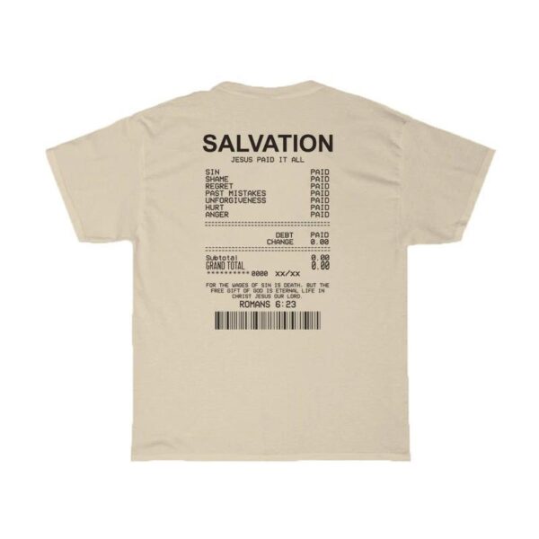 Women Salvation Back Print Bible Verse T-Shirts Oversized - Image 7