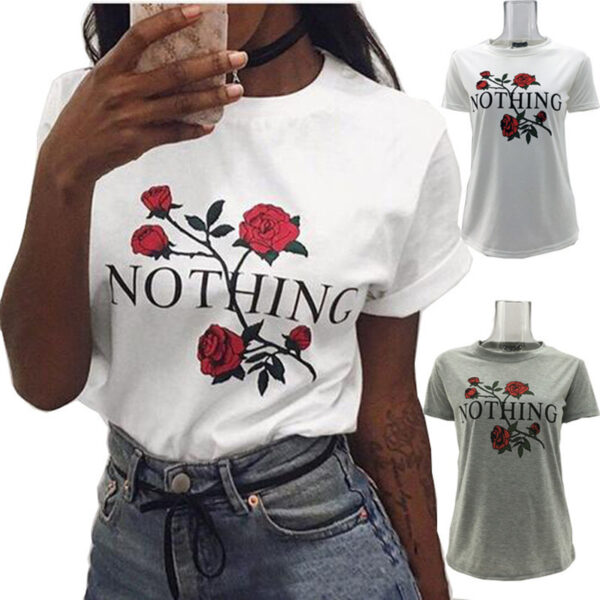 Women Summer Casual Blouse Shirt Loose T-Shirts Tops - Image 3