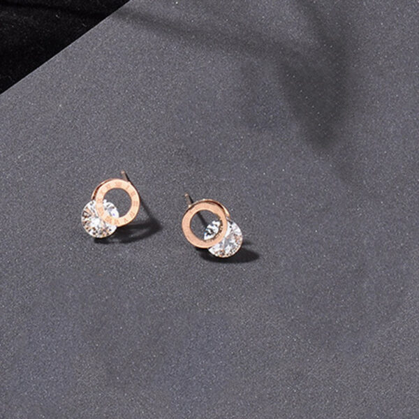 Simple and Compact Titanium Steel Earrings - Image 4