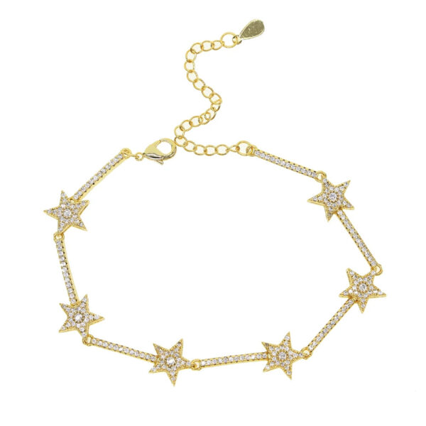 European And American Pentagram Zircon Fashion Bracelet - Image 5
