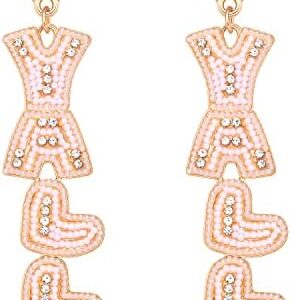 Western Earrings Cute Cowgirl Y'ALL Letter Earrings Handmade