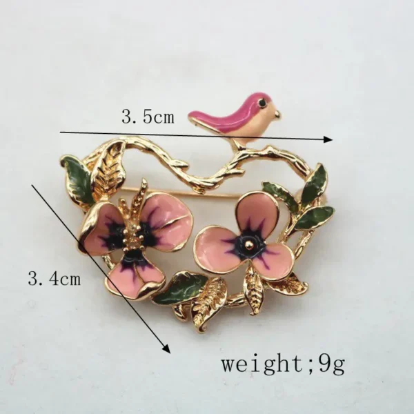 New Arrival Brooch Lovely  Flower Bird Brooches For Women - Image 2