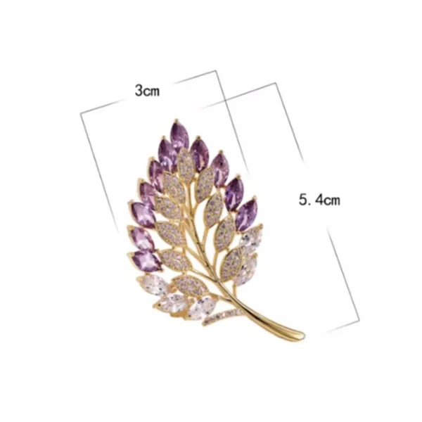Fashion Shiny Hollowed Out Leaves Brooch For Women - Image 5