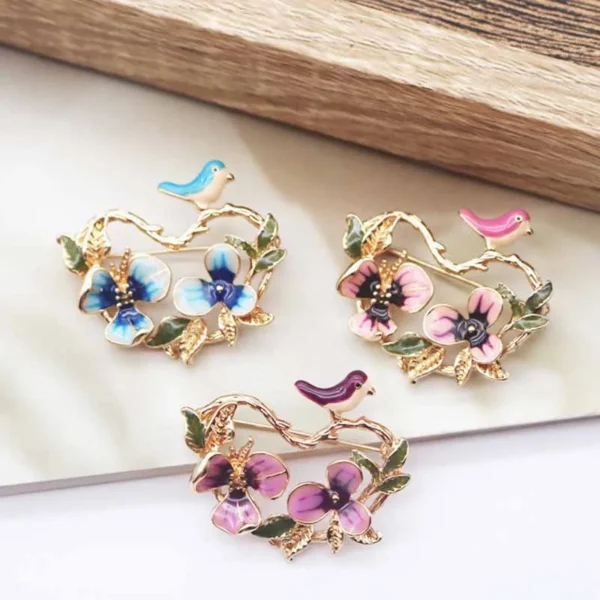New Arrival Brooch Lovely  Flower Bird Brooches For Women
