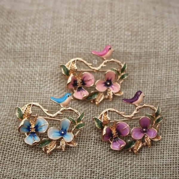 New Arrival Brooch Lovely  Flower Bird Brooches For Women - Image 4