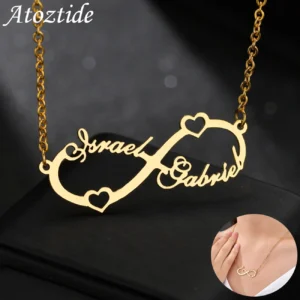 Atoztide Customize Infinite Name Necklace Jewelry Women