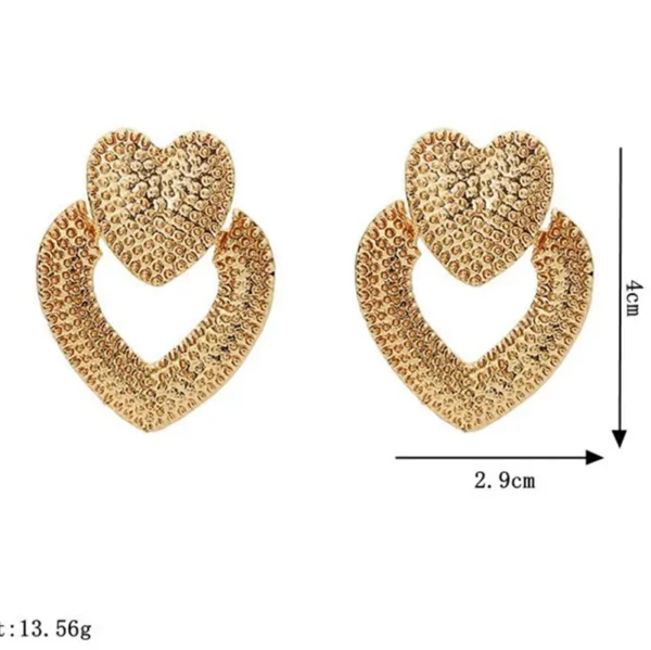2020 vintage earrings for women statement gold color - Image 6